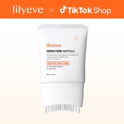 Lilyeve GROWTURN Hair Growth Serum with Built-In Brush | Exosome Scalp Serum for Hair Thickening & Strengthening, Korean Hair Care | 3.38 Fl. Oz.