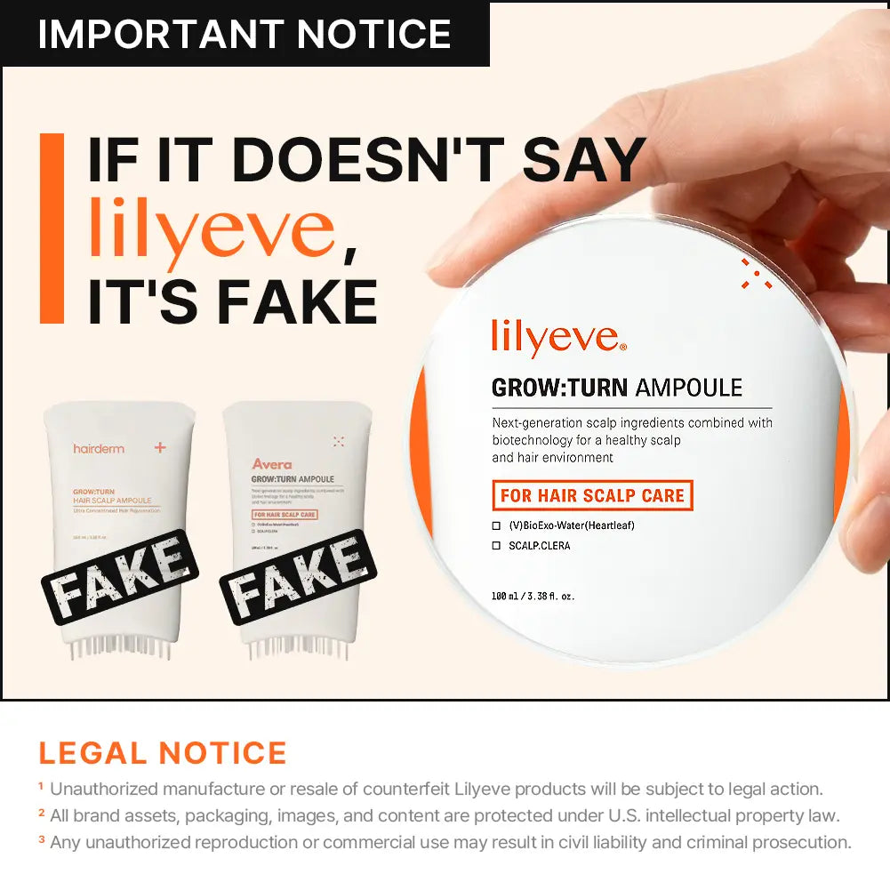 Lilyeve GROWTURN Hair Growth Serum with Built-In Brush | Exosome Scalp Serum for Hair Thickening & Strengthening, Korean Hair Care | 3.38 Fl. Oz.