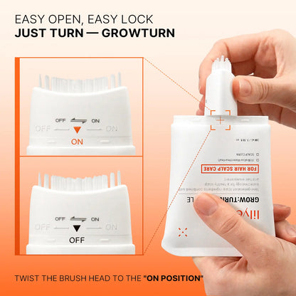 Lilyeve GROWTURN Hair Growth Serum with Built-In Brush | Exosome Scalp Serum for Hair Thickening & Strengthening, Korean Hair Care | 3.38 Fl. Oz.